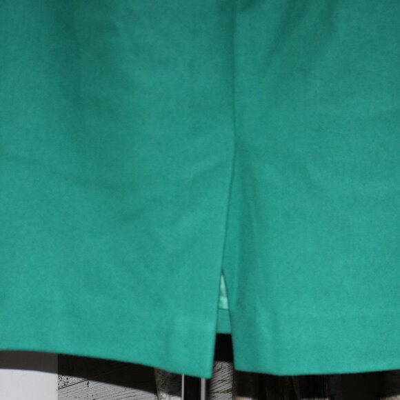 J Crew The Pencil Skirt Teal Wool Blend Classic Sz 10 - Picture 4 of 6